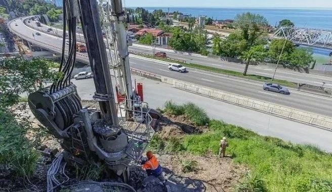 Строительство обхода Адлера в Сочи продолжается с использованием бесшумной технологии